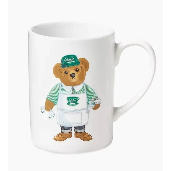 Ralph Lauren Ralph's Coffee Polo Bear Mug‎ In Box Barista Porcelain White NEW - Picture 5 of 7